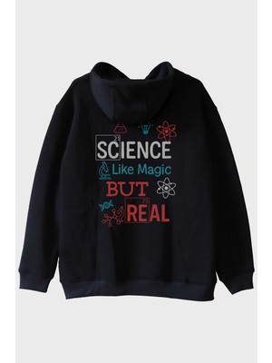 Lofux Science Like Magic Siyah Hoodie