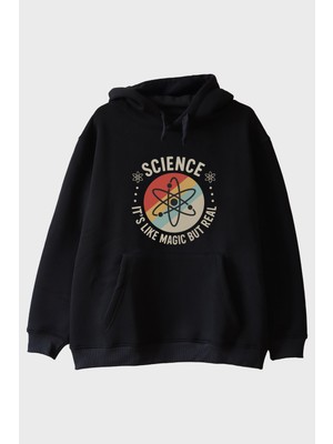 Lofux Magic Science Siyah Hoodie