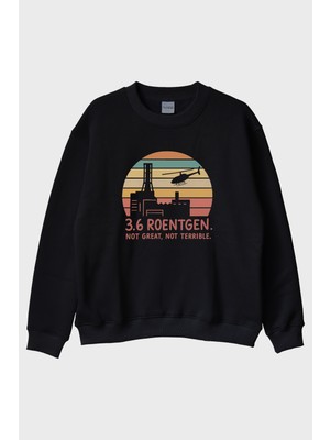 Lofux 3.6 Roentgen Siyah Bisiklet Yaka Sweatshirt