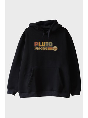 Lofux Rıp Pluto Siyah Hoodie