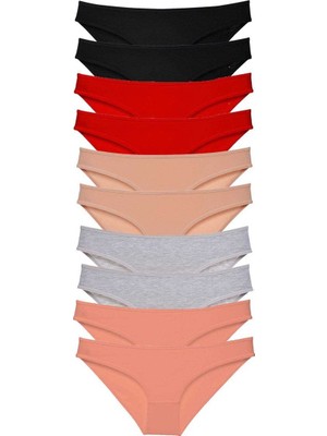 Sungur's Store 10 Adet Süper Eko Set Likralı Kadın Slip Külot 501