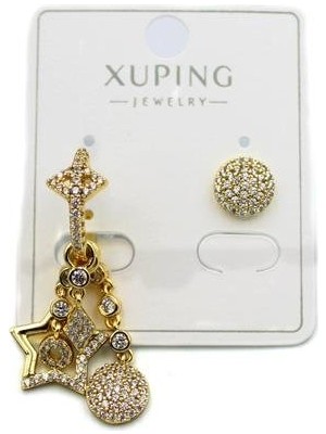 Sungur's Store Taşlı Shakira Küpe - 14K Altın