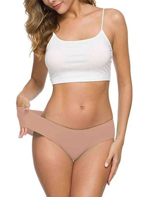 Sungur's Store Kadın Dikişsiz Lazer Kesim Esnek Iz Yapmayan Külot Ten