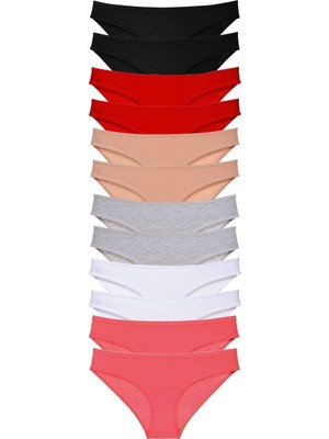 Sungur's Store 12 Adet Süper Eko Set Likralı Kadın Slip Külot Set 3