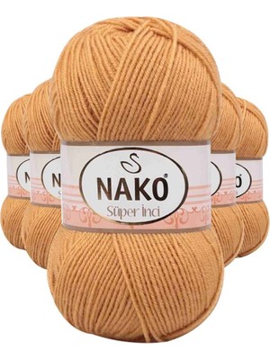 Sungur's Store 5 Adet Süper Inci El Örgü Ipi 100 gr Altuni 294