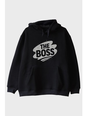 Lofux The Boss Siyah Hoodie