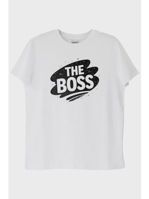Lofux The Boss Beyaz Tişört
