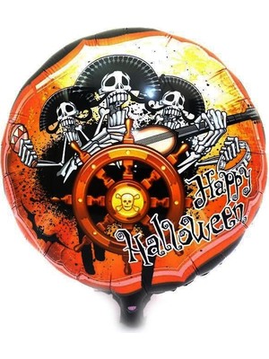 Sungur's Store Kuru Kafalı Korsanlar Halloween Şekilli Folyo Balon 45 cm