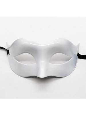 Sungur's Store Beyaz Renk Masquerade Kostüm Partisi Venedik Balo Maskesi