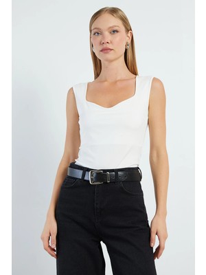 FullaModa Basic U Yaka Çıtçıtlı Body