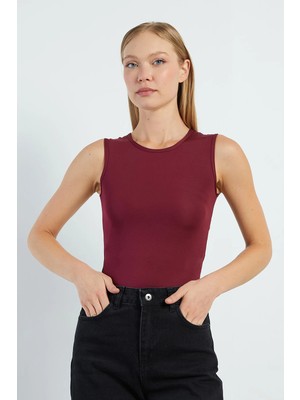 FullaModa Basic Bisiklet Yaka Çıtçıtlı Body