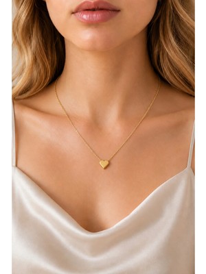 Invictus Design Kadın Gold Kalp Figürlü Minimal Zincir Kolye