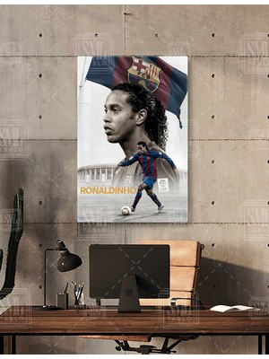 SML Tablo Ronaldinho Gaucho Efsane Futbolcu Tarihin En Iyisi Dikey Kanvas Tablo