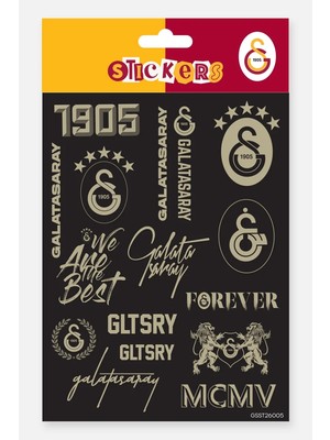 Galatasaray Sticker Seti Siyah Asil - Lisanslı Orijinal