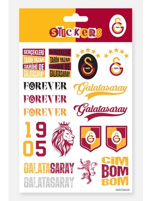 Galatasaray Sticker Seti Gerçekleri Tarih Yazar - Lisanslı Orijinal