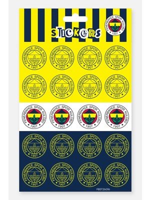 Fenerbahçe Sticker Seti Sarı Lacivert Arma - Lisanslı Orijinal