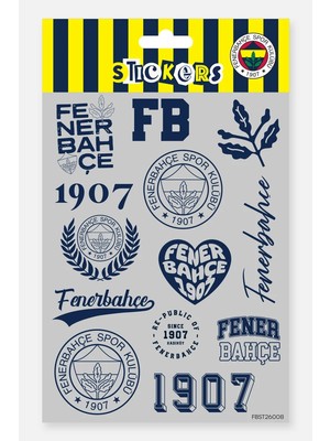 Fenerbahçe Sticker Seti Gri Lacivert - Lisanslı Orijinal