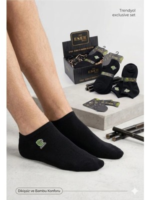 Armağanika 6 Çift Erkek Pamuklu Kısa Çorap Siyah – Sneakers ve Spor Ayakkabı Çorabı