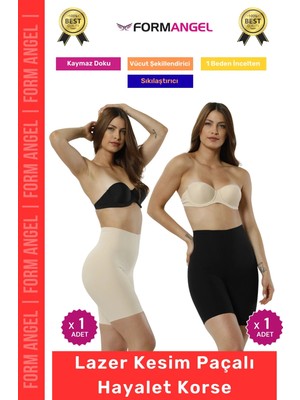 Form Angel #korse Lazer Kesim Iz Göstermeyen Kaymaz Toparlayıcı Sıkılaştırıcı Paçalı Hayalet Korse - 1 Adet