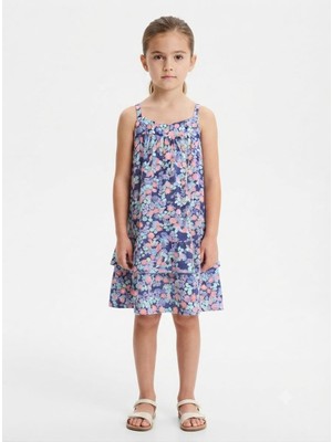 Babexi Bg 455417 Desenli Askılı Elbise