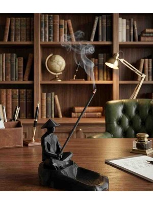 Minelly Samuray Figürlü Tütsülük | Japon Savaşçı Dekoratif Çubuk Tütsü Tutucu | Zen Meditasyon Ev Dekoru