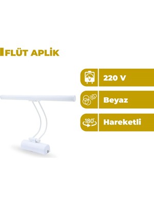 Zeyrise 6W Beyaz Resim Aplik 6500K Beyaz Işık