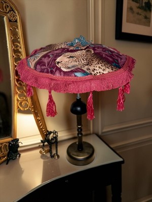 Dekoratif Cherry Leopard Özel Baskı Bali Şemsiyesi
