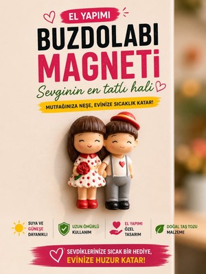 Kayra Aura 2 Li Sevimli Çift Magnet
