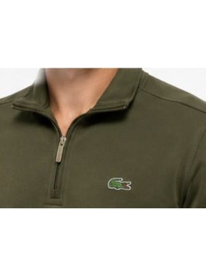 Lacoste Fermuar Yaka Haki Regular Fit