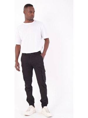 twentyfive25 Erkek Kargo Cepli Lastik Paça Gabardin Jogger Pantolon