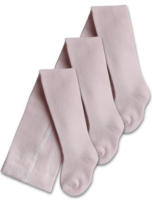 Panfilia Bebek / Çocuk Pamuklu Pembe Külotlu Çorap 3'lü Set
