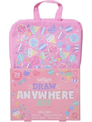 Smiggle Çizim Seti Her Yerde Çizim Vol4 Pembe