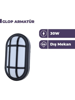 Zeyrise 30W Meda Siyah Glop Armatür 3200K Sarı Işık