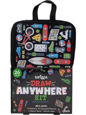Smiggle Çizim Seti Her Yerde Çizim Vol4 Siyah