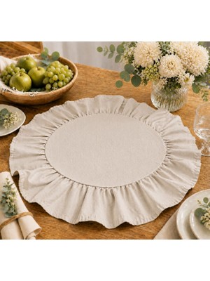 Şah Textile Design Sık Fırfırlı Amerikan Servis 2li Set