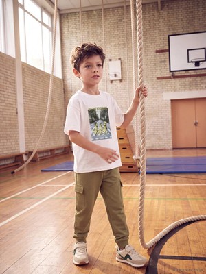 LC Waikiki Lcw Kids Beyaz Baskılı Erkek Çocuk Takım