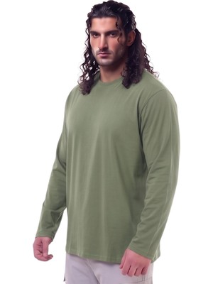 Maruf Shop Erkek Büyük Beden 115 - 155 Kilo Arası Uygun Bedenli % 100 Pamuk Uzun Kol Bisiklet Yaka Sweatshirt