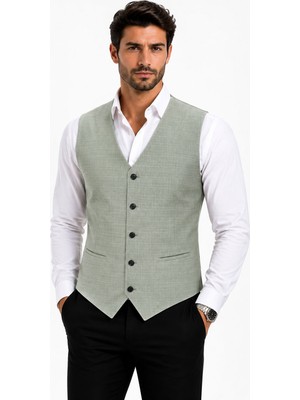 Mentor Regalo Erkek Yelek V Yaka Su Yeşili 50303