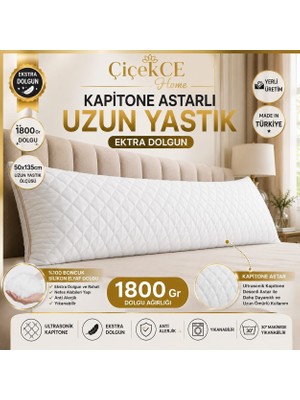 Uzun Yastık Kapitoneli 50X135 Ekstra Dolgun 1800 Gram 1 Adet