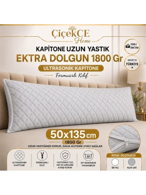 Uzun Yastık Kapitoneli 50X135 Ekstra Dolgun 1800 Gram 1 Adet
