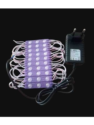Iled Mor Üçlü Modül LED Adaptör Dahil