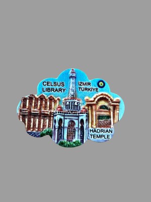 Mundy Izmir Temalı Polyester Magnet. 9,5 cm x 7,5cm