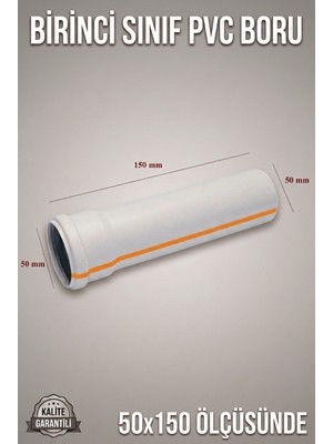 Primeaks Fırat Pvc Dubleks Boru 50 mm x 150 mm Pvc Tesisat Borusu