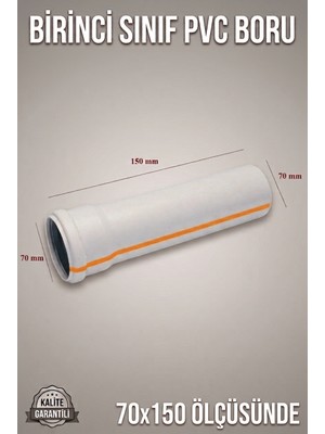 Primeaks Fırat Pvc Dubleks Boru 50 mm x 250 mm Pvc Tesisat Borusu