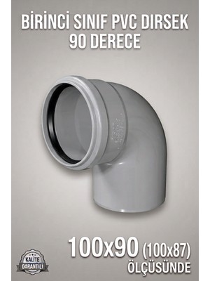 Primeaks Fırat Pvc Kapalı Dirsek 110 mm 87° Pvc Boru Dirseği