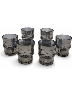 Adalı Store 6'lı Kurukafa Cam Shot Bardağı ALK5115