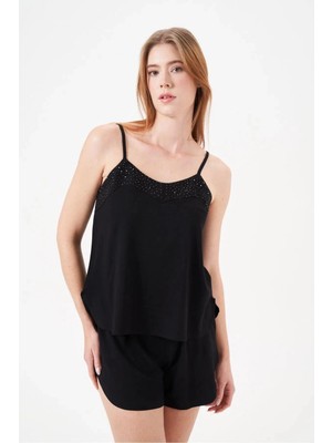 Amora Fancy Clothing Pjs 29007 Kadın Ip Askılı Şort Takım