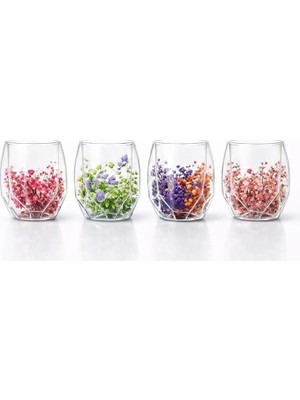 Adalı Store Çift Camlı Çiçekli Bardak ALK4471