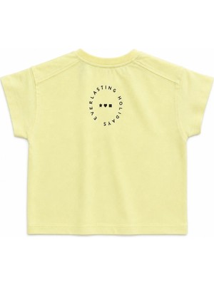 Noble Kids Kız Çocuk Oversize Tişört Sarı