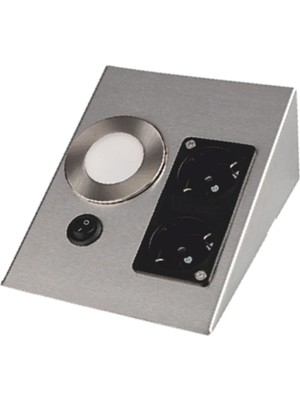 Techora Sale 1 Adet Cata Ct 5109 Krom Kasa 5W Çift Prizli Tezgah Aydınlatma Gün Işığı 3200K